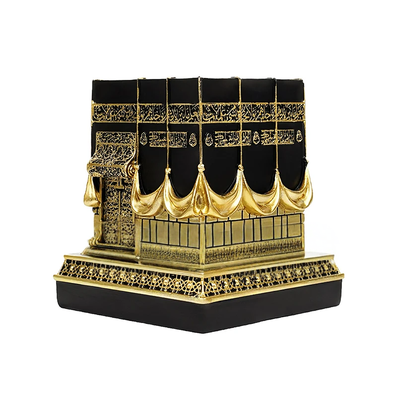 Kaaba Replica Model Islamic Muslim Turkish Ramadan Eid Islamic Gifts Home Decorations Imitation Metal Decoration