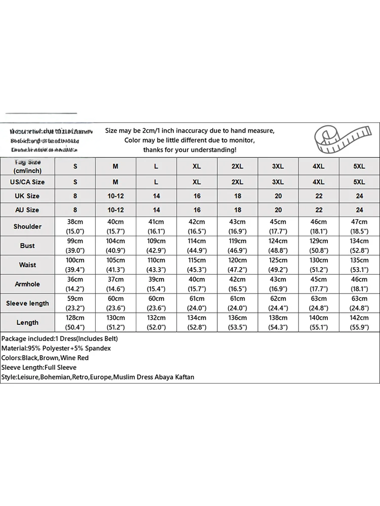 Dresses Women Muslim O-Neck Long Sleeve Belted Pleated Maxi Dress Elegant Loose Abaya Robes