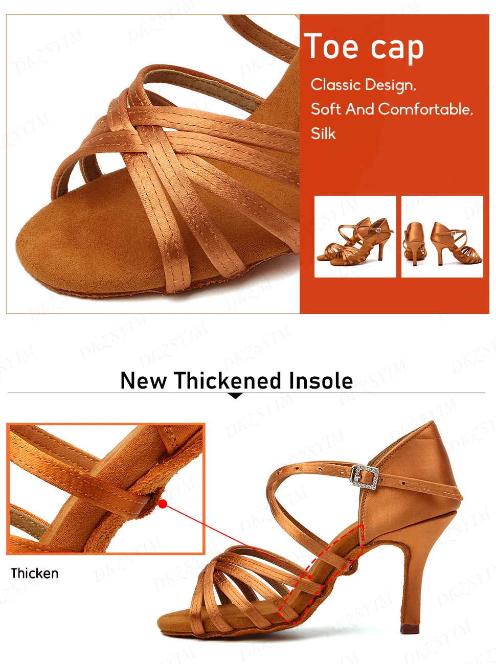 Latin Dance Shoes Women High Heel Silk Dance Shoes lady Soft Bottom Dance Shoes heeled 8cm Girls Salsa Ballroom Shoes