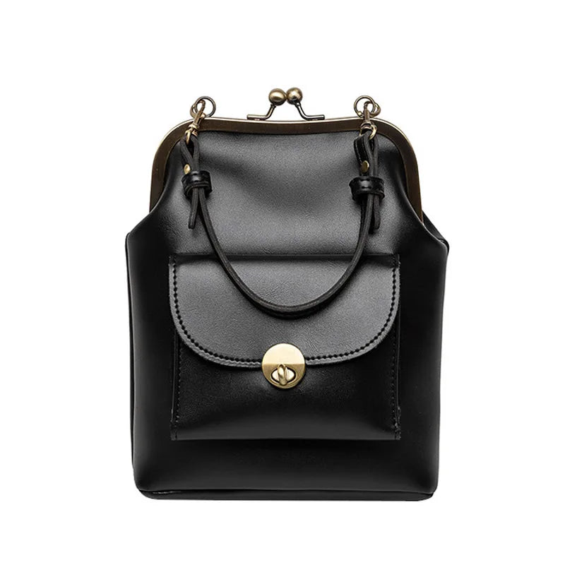 NIGEDU women shoulder bags Korean style Metal Buckle clip Ladies Handbags PU Leather lady Sling bag female Crossbody Bag purses