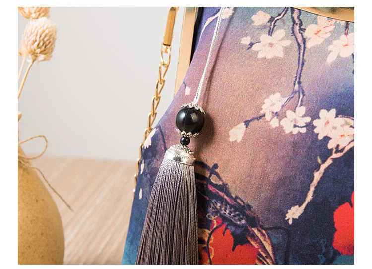 Vintage Designer Lock Shell Bags Pure Handmade Bag Fringe Chain Women Shoulder Crossbody Bag Chic Lady Women's Handbags Well Bag