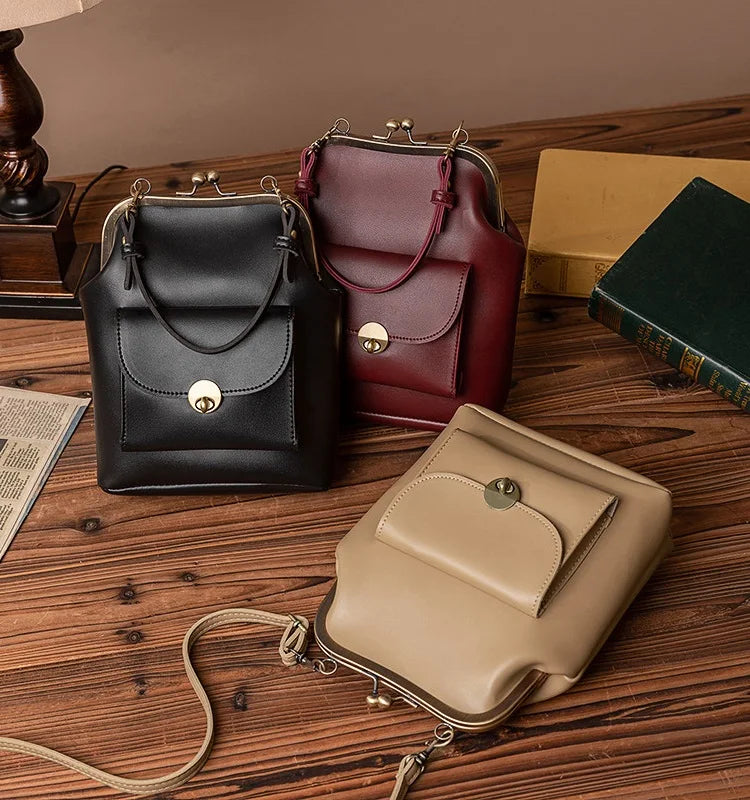 NIGEDU women shoulder bags Korean style Metal Buckle clip Ladies Handbags PU Leather lady Sling bag female Crossbody Bag purses