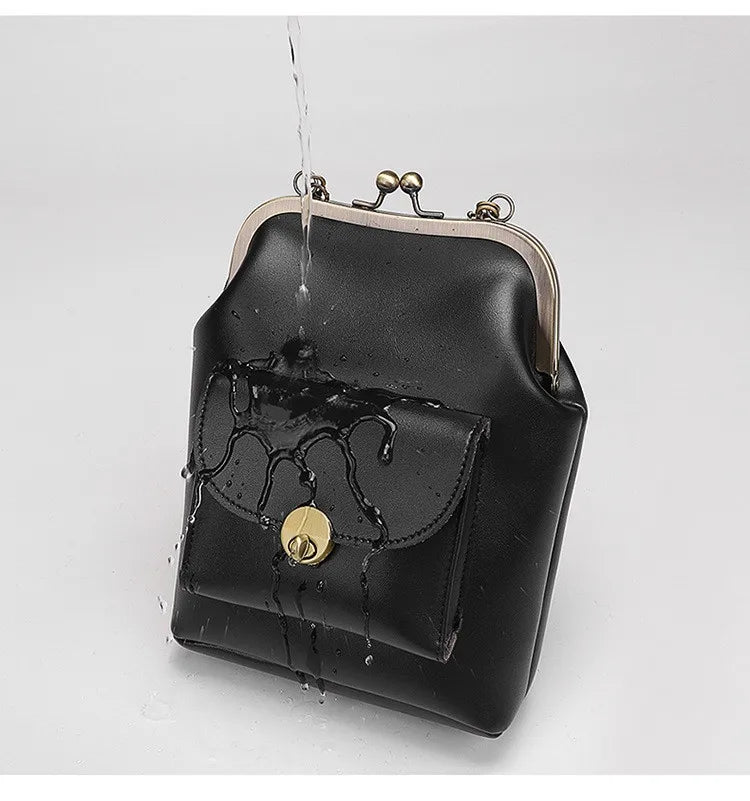 NIGEDU women shoulder bags Korean style Metal Buckle clip Ladies Handbags PU Leather lady Sling bag female Crossbody Bag purses