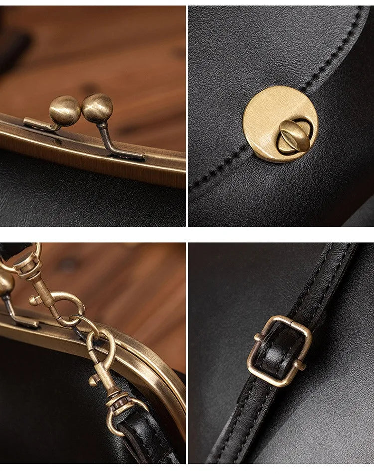 NIGEDU women shoulder bags Korean style Metal Buckle clip Ladies Handbags PU Leather lady Sling bag female Crossbody Bag purses