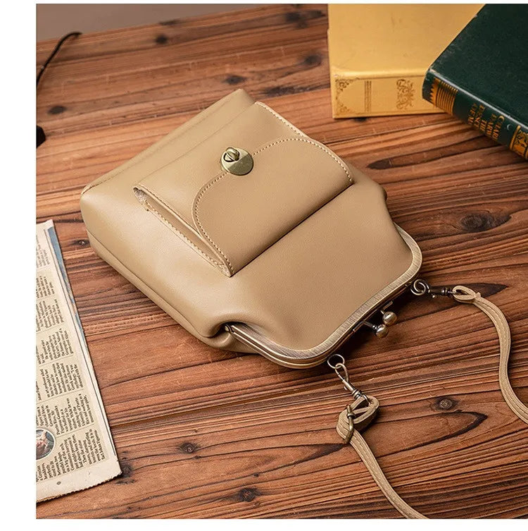 NIGEDU women shoulder bags Korean style Metal Buckle clip Ladies Handbags PU Leather lady Sling bag female Crossbody Bag purses
