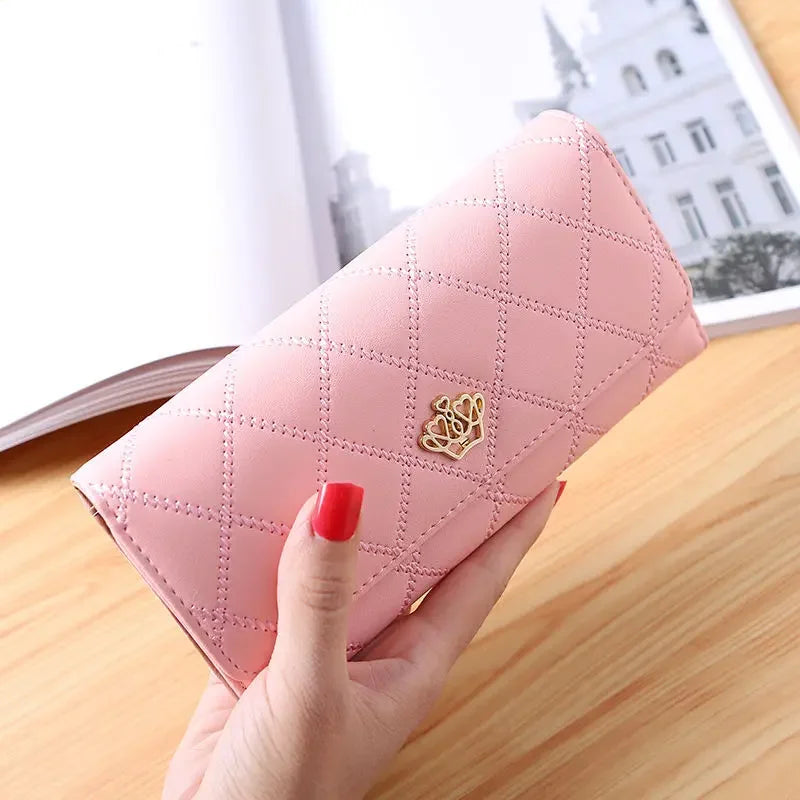 New Large Capacity Women's Wallet Fashionable Long Leather Clutch Bag Mobile Phone Bag Student Coin Purse Handheld Card Holder
