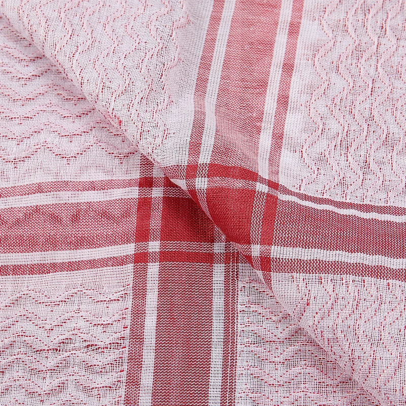 Saudi Arabic Islamic Accessories Men Praying Hat Headscarf Headband Muslim Traditional Costumes Clothing Plaid Turban 140*140cm