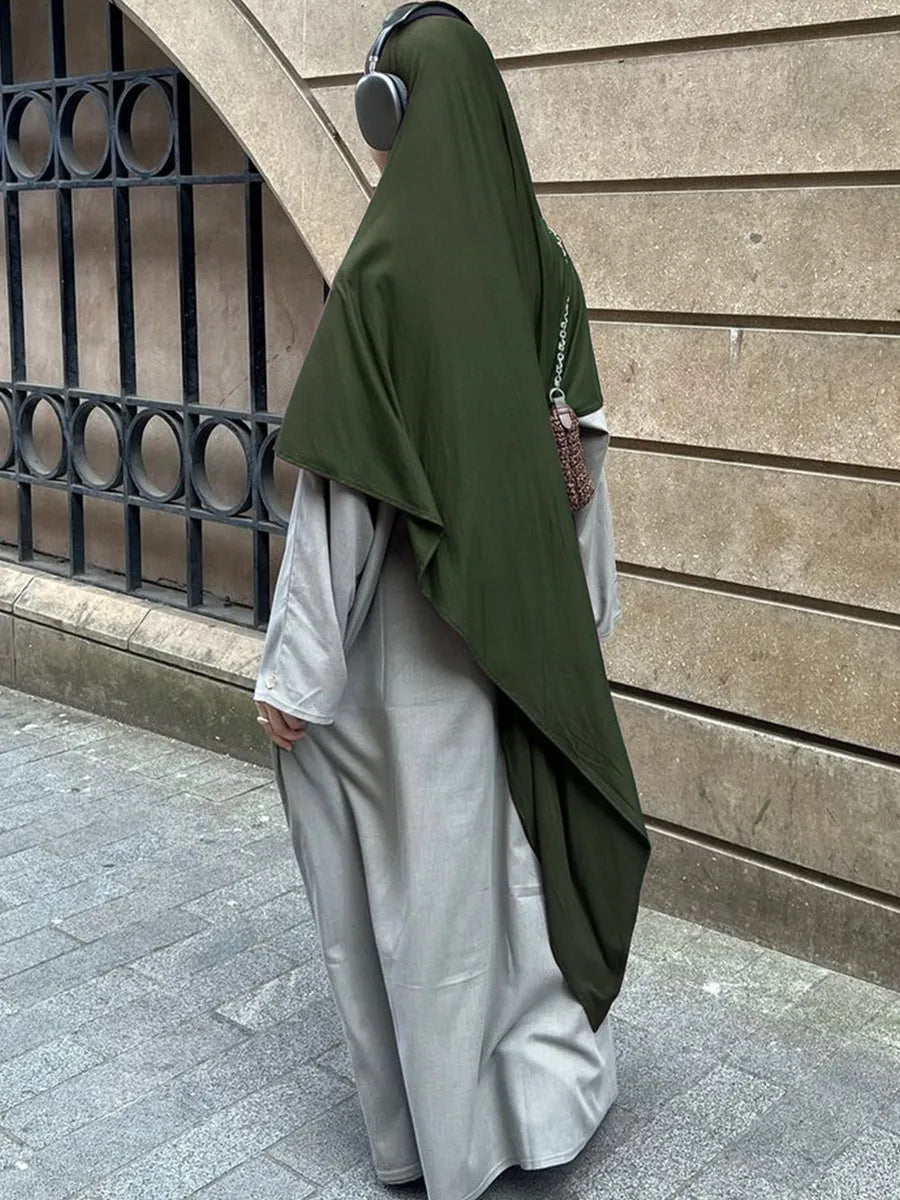 Middle East Muslim Women Arabic Dubai Abaya Ramadan Soft jersey Hijab scarf turban Femme musulman african Islam khimar Headscarf