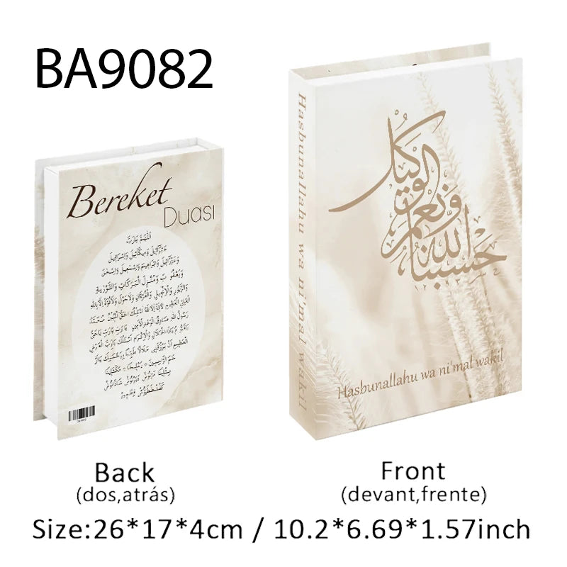 Islamic Luxury Fake Book Decorative Books Storage Box Coffee Table Interior Decoration Kaaba Mosque Muslims Bedroom Home Decor
