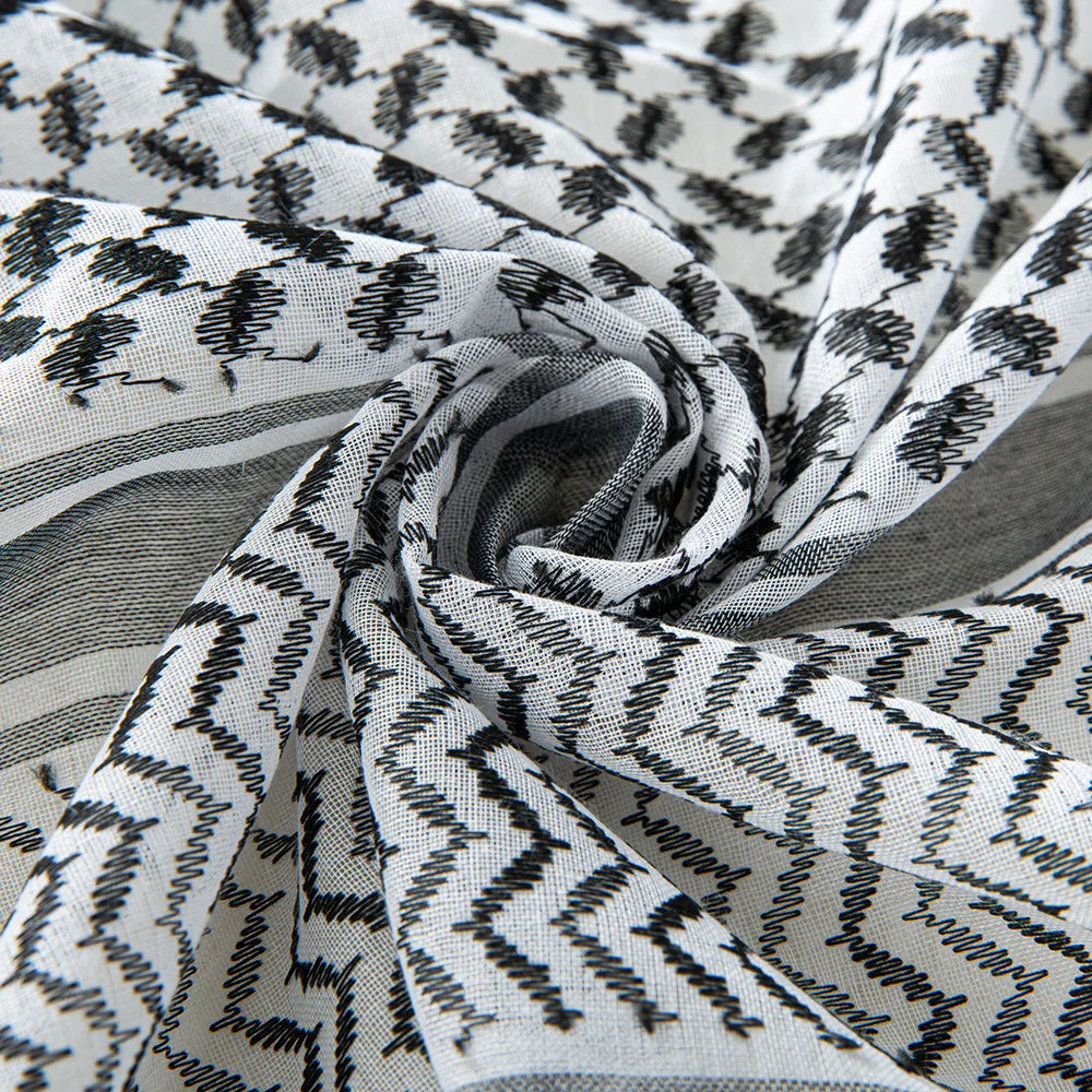 Muslim Men's Head Scarf Saudi Arab Middle Eastern Keffiyeh Scarves Islamic Clothing Male Hijab Turban Shemagh Muhammad Hat