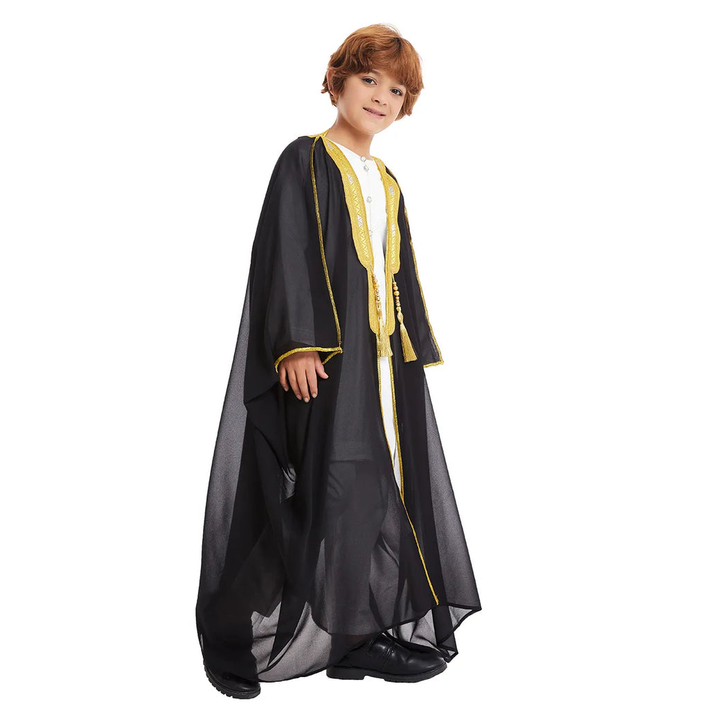 Eid Muslim Boys Jubba Thobe Children Open Abaya Prayer Kaftan Ramadan Morocco Jubba Modest Islamic Dubai Saudi Abayas Thobe