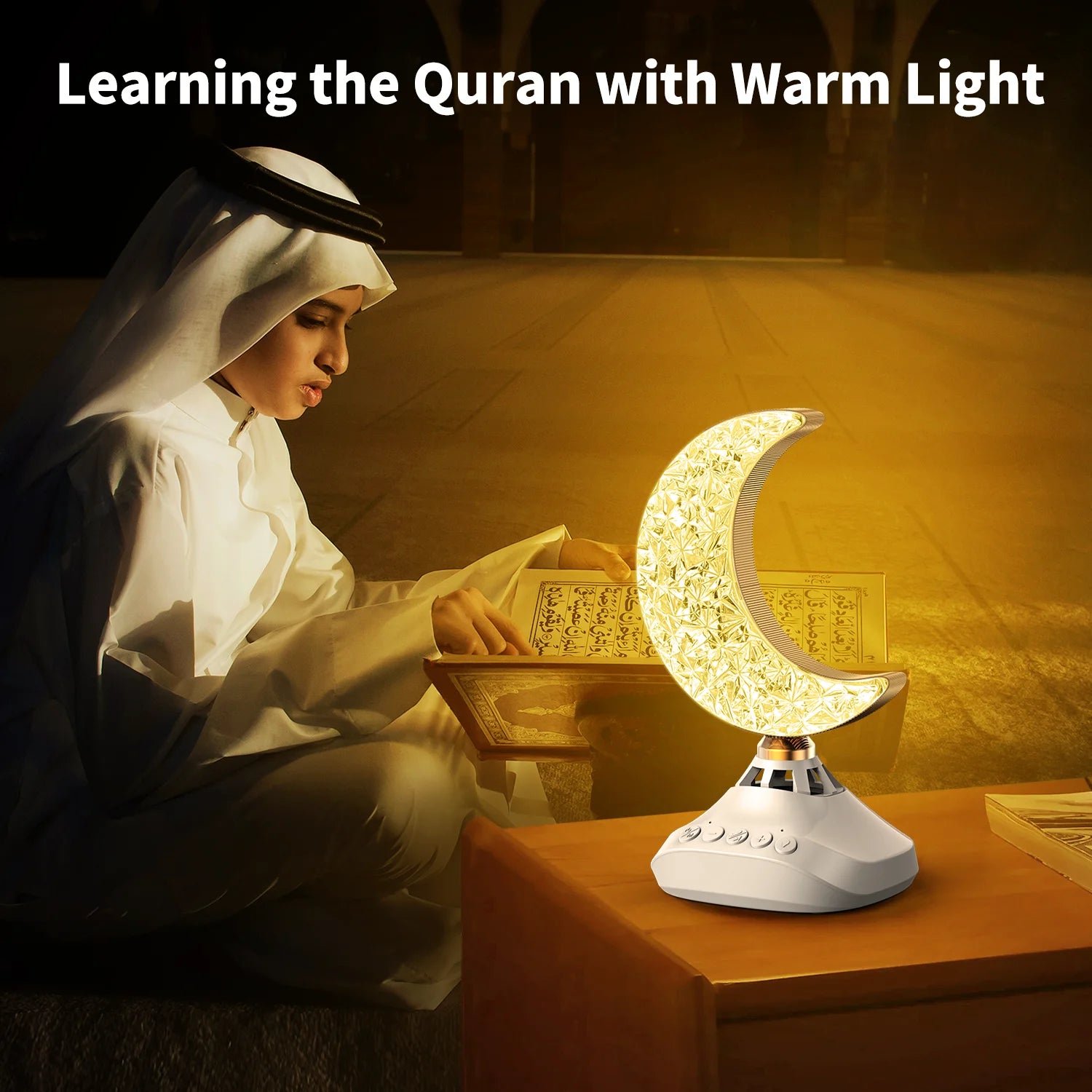 Quran Speakers Desk Lamp koran Moon Night Light Muslim Speakers for Gift Home office