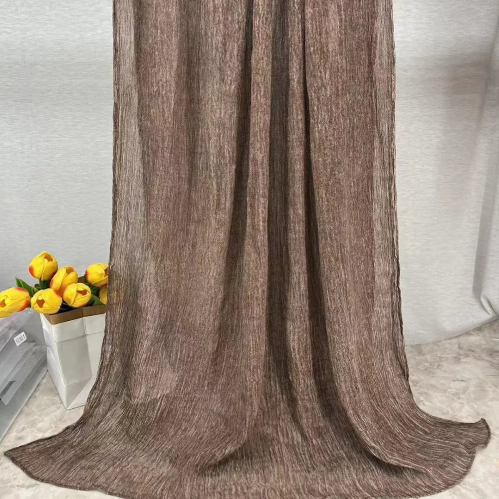 Rayon Cotton Hijab with Inner Cap Set Premium Wrinkle Scarf Headscarf Shawl Dirty Dyed Vintage Soft Muslim Turban Hijabs Women