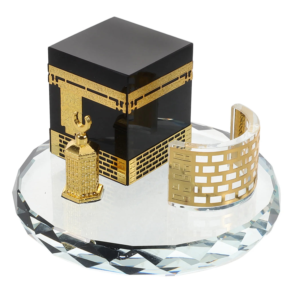 Round Crystal Model Home Decor Handicrafts Islamic Architecture Miniature Showpiece Table Figurines Saudi Arabia