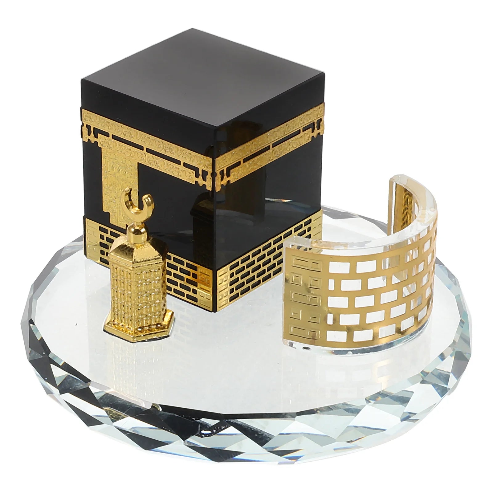 Round Crystal Model Home Decor Handicrafts Islamic Architecture Miniature Showpiece Table Figurines Saudi Arabia