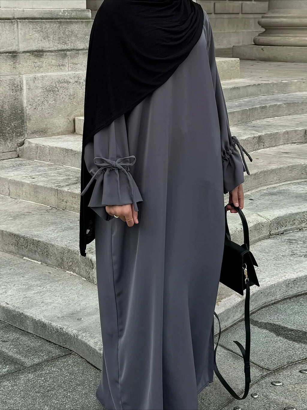 Eid Muslim Dress for Women Abaya Bow Jalabiya Ramadan Lace Up Vestidos Largos Islam Arab Long Robe Morocco Dubai Kaftan 2026