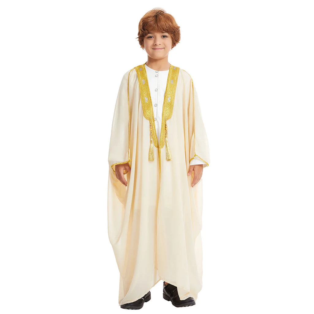 Eid Muslim Boys Jubba Thobe Children Open Abaya Prayer Kaftan Ramadan Morocco Jubba Modest Islamic Dubai Saudi Abayas Thobe