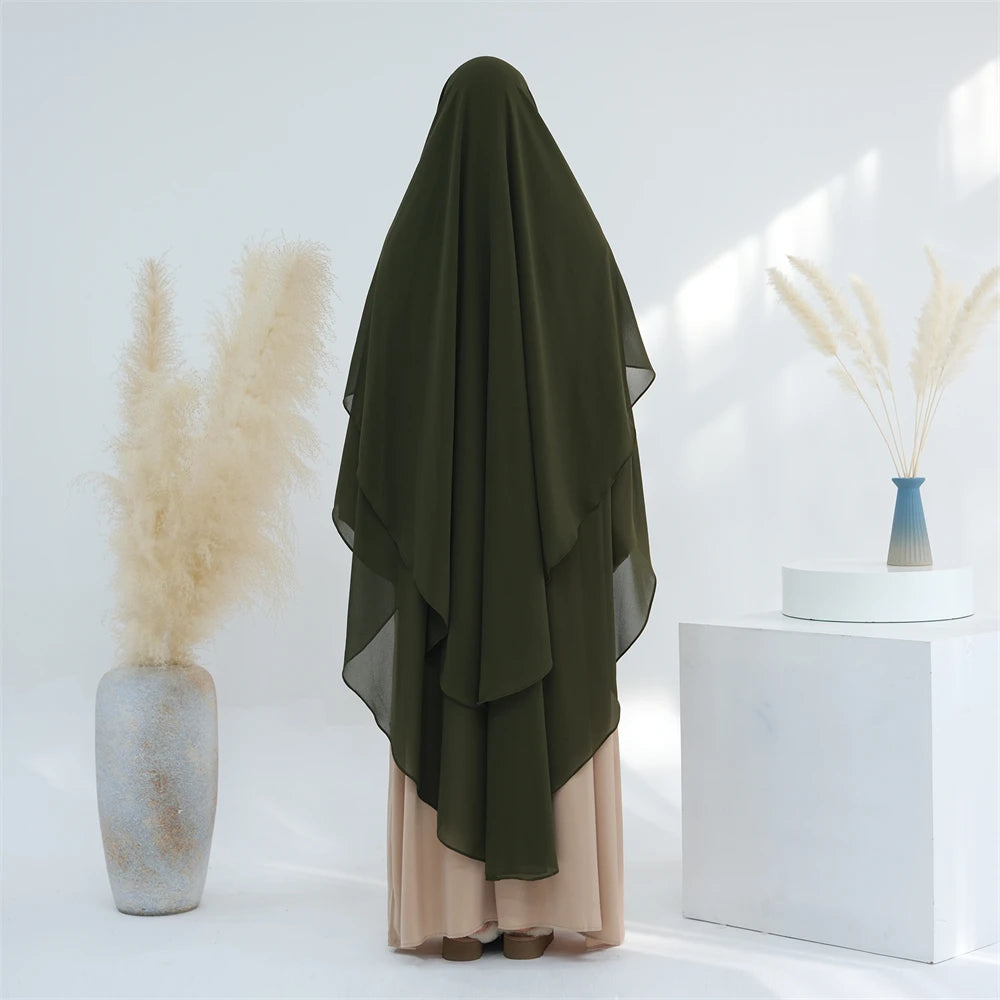 Ramadan Eid Dubai Chiffon Niqab Maxi Khimar Abaya Damen Islam Muslim Hijab Dress Abayas For Women Kebaya Hijabs Femme Musulmane