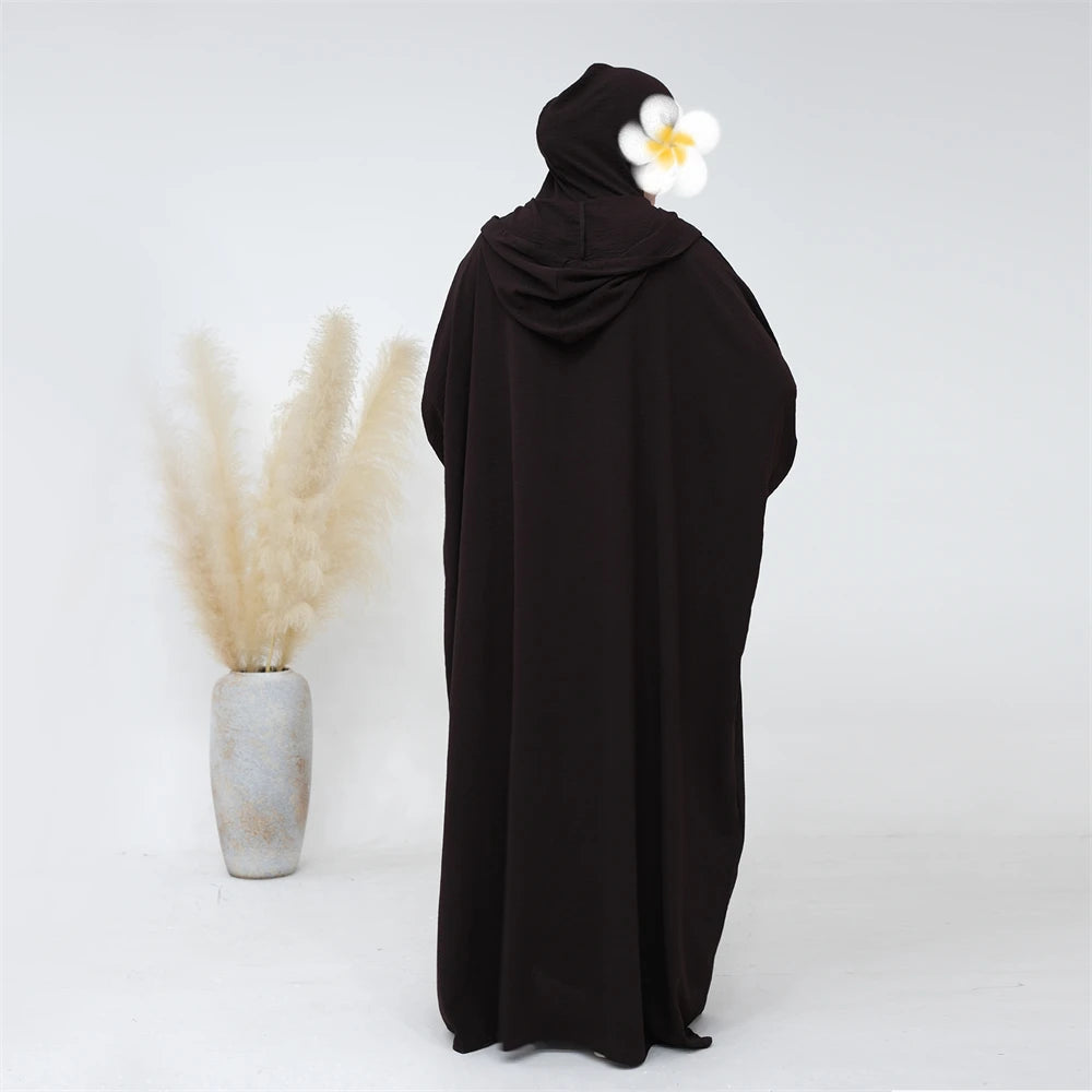 Ramadan Eid Dubai Linen Khimar Abaya Damen Muslim Modal Hijab Dress Kaftan Abayas For Women Kebaya Robe Femme Musulmane