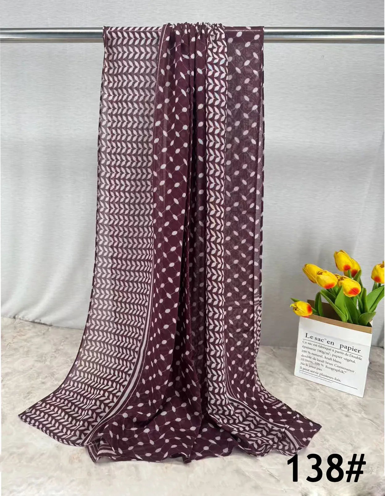 168colors Modal Print Hijab Scarf Premium Soft Breathable Muslim Fashion Headscarf Head Scarf Headwraps for Women Hijabs Turban