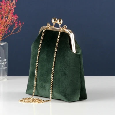 5 Colors Bags Shell Lock Women Bags Velvet Soft Bag Women's Handbags Chain Women Shoulder Crossbody Bag Fringe