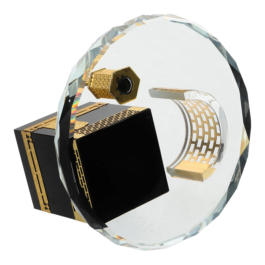 Round Crystal Model Home Decor Handicrafts Islamic Architecture Miniature Showpiece Table Figurines Saudi Arabia