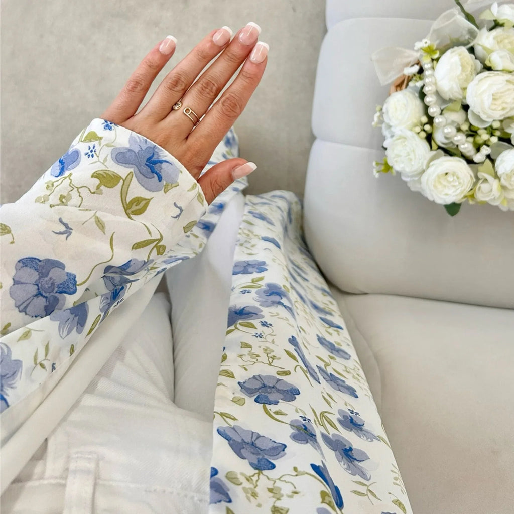 Eid Women Abaya Scarf 2 Piece Set Muslim Cardigan Ramadan Jalabiya Print Caftan Long Robe Morocco Kaftan Vestidos Largos 2026