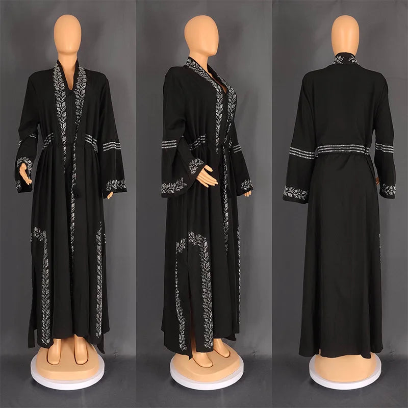Casual Kimono Robe Femme Caftan Turkish Islamic Clothes Open Abaya Dubai Kaftan Muslim Cardigan Abayas Dresses for Women