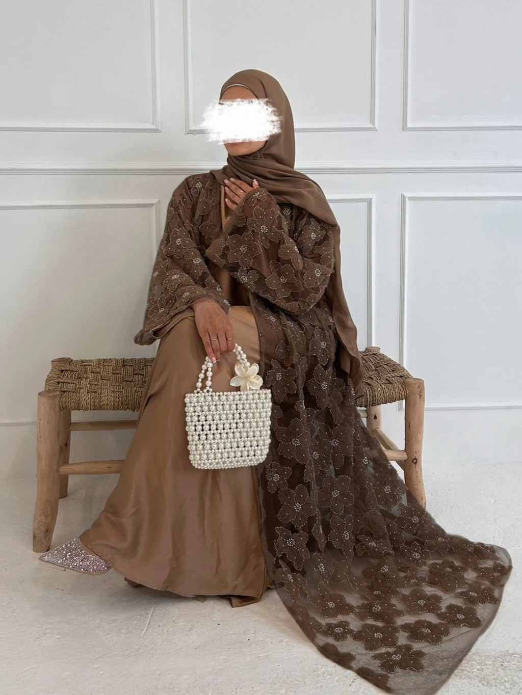 Eid Women Abaya Muslim Cardigan Dress Beading Flower Jalabiya Ramadan Vestidos Largos Islam Arab Long Robe Morocco Kaftan 2026