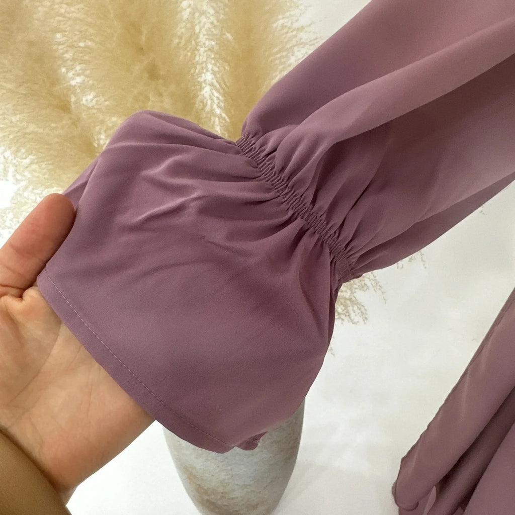 Eid Abaya with Integrated Hijab Scarf Zipper Front Islamic Jilbab One Piece Muslim Women Dress Prayer Clothes Dubai Ramadan