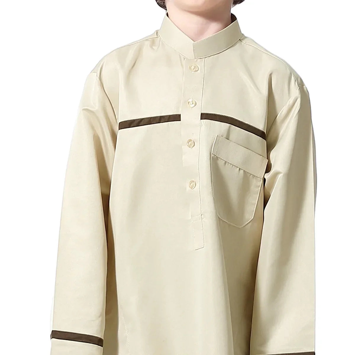 Muslim Saudi Arab Boys Robe Kids Abaya Kaftan Prayer Islam Ramadan Clothing Long Sleeve Thobe Middle East Teenage Dress Dubai
