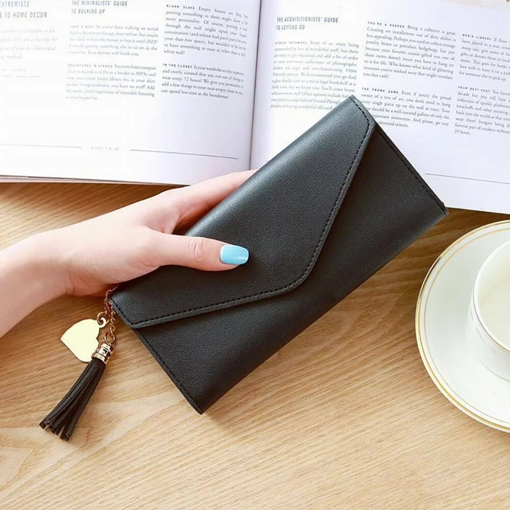 Women Wallets Leather Long Purses Femal Clutch Handbags Coin Purse Cards Holder PU Leather Billfold Wallet