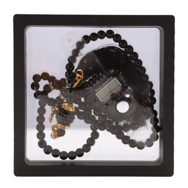 Muslim Prayer Set With Gift Box Pray For 99 Beaded Bracelets Resettable Finger Counter Ring Eid Al-Fitr Prayer Gifts