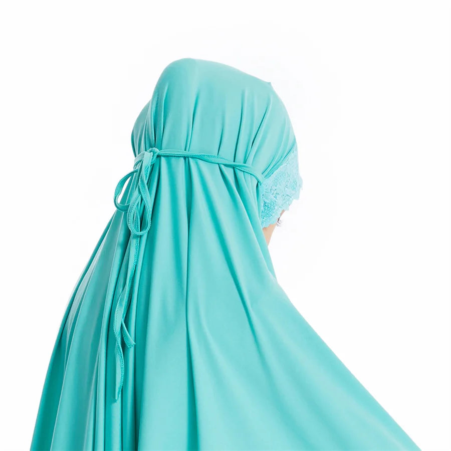 Ramadan Eid Kaftan Girls Khimar Abaya Set Kids Dubai Turkey 2 Piece Hijab Muslim Dress Islam Khimar Skirt Robe Prayer Clothes