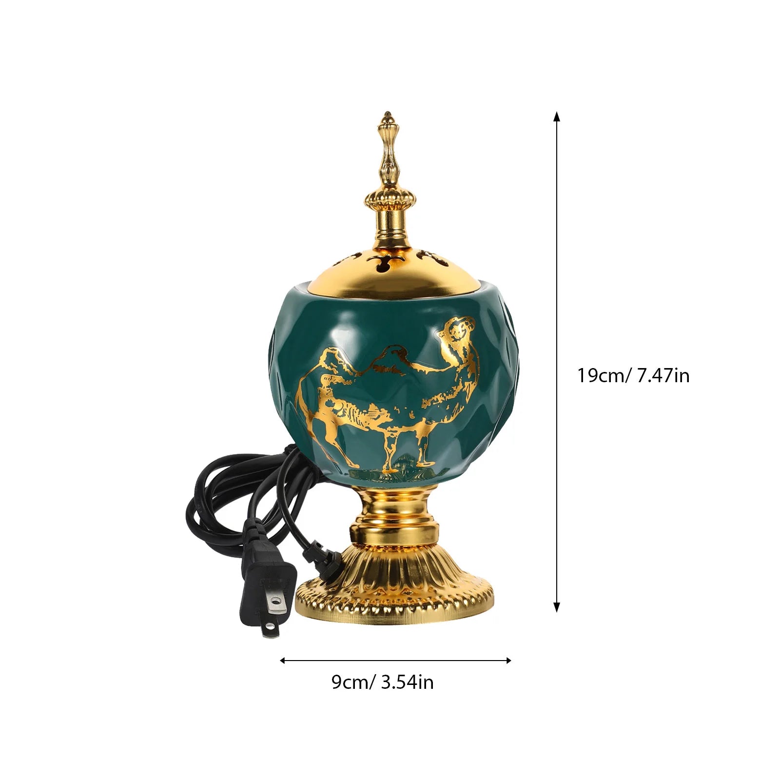 Electric Incense Burner 110V Us Plug Arabic Aroma Stove Retro Design Decorative Desk Centerpiece Aromatherapy Burner