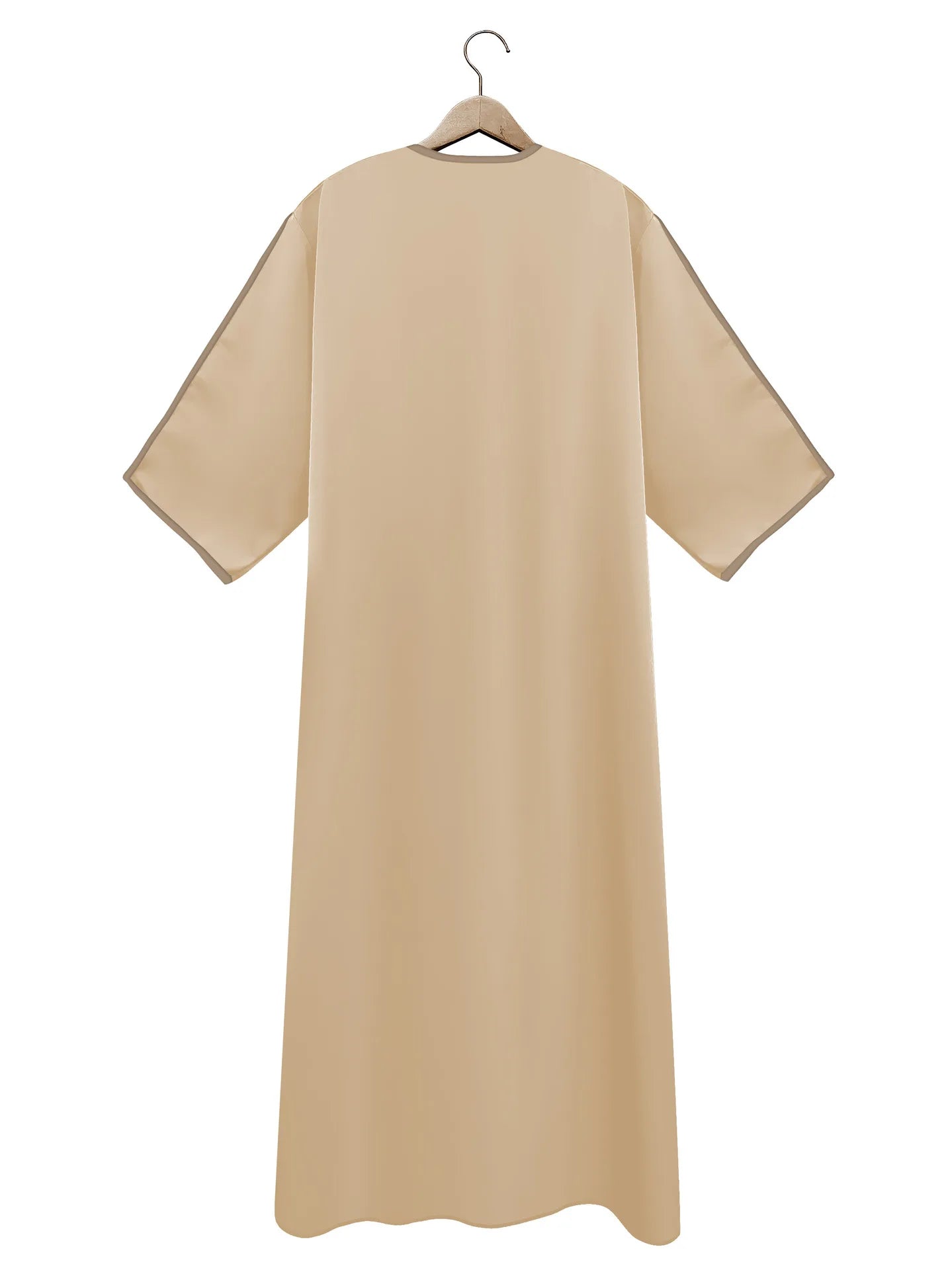 Men's Long Sleeve Muslim Abaya Islamic Dress Moroccan Thobe Jubba Kandora Djellaba Middle Eastern Saudi Clothing Casual Polyester Blend