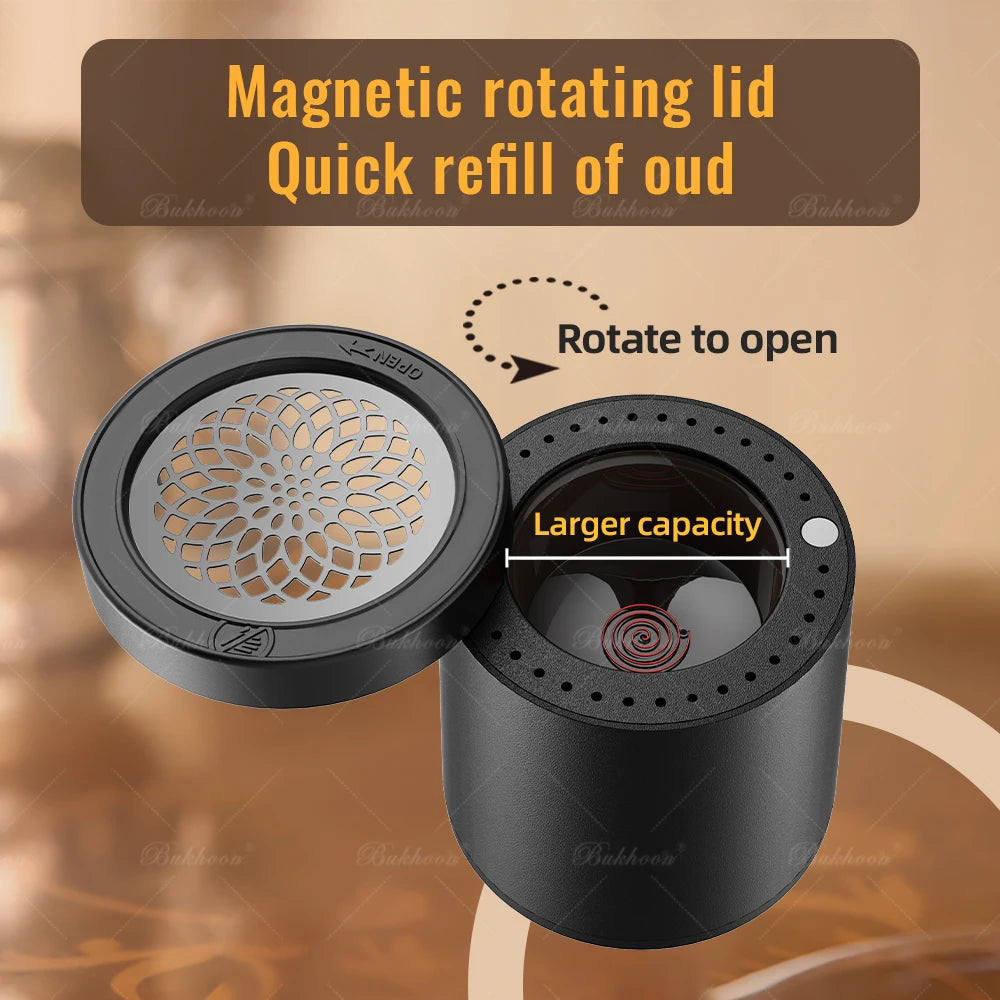 ChuHan Arabic Electric Aroma Diffuser Comb And Car Incense Burner 2 in 1 Rechargeable Portable USB Type C Environment Aromatizer