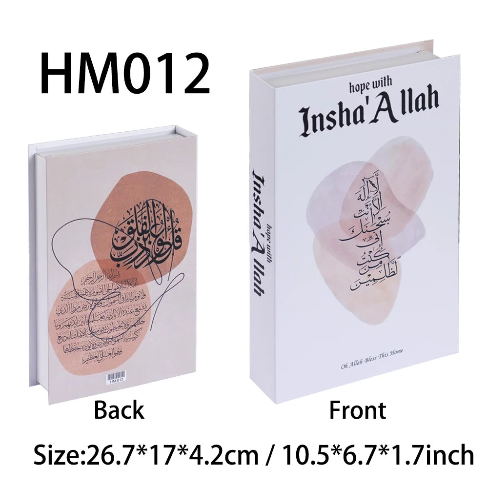 New Islamic Series Luxury Fake Books Home Decoration Remote Control Storage Box Coffee Table Fashion Home Decoration Accessories