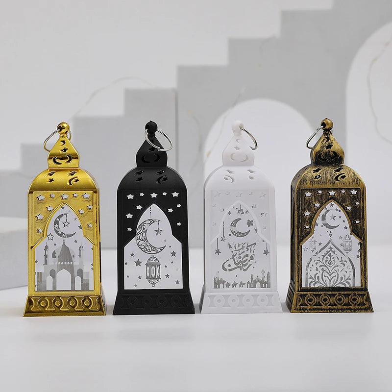 Creative Eid Mubarak Candle Lamp Ramadan Crescent Moon and Star Night Light Islamic Muslim Party Decor Eid Party Supplies