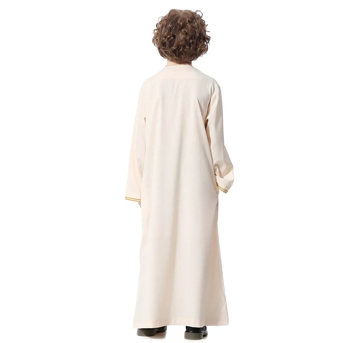 Muslim Saudi Arab Boys Robe Kids Abaya Kaftan Prayer Islam Ramadan Clothing Long Sleeve Thobe Middle East Teenage Dress Dubai