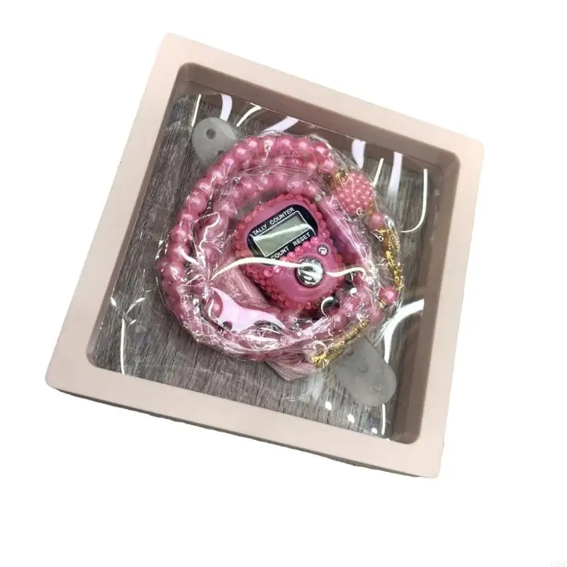 Y3NE 99-Prayer Tasbih Beads Rosary Beads with Counter Tasbih Prayer Beads Wrap Bracelets Necklace Eid Prayer Beads for Adult