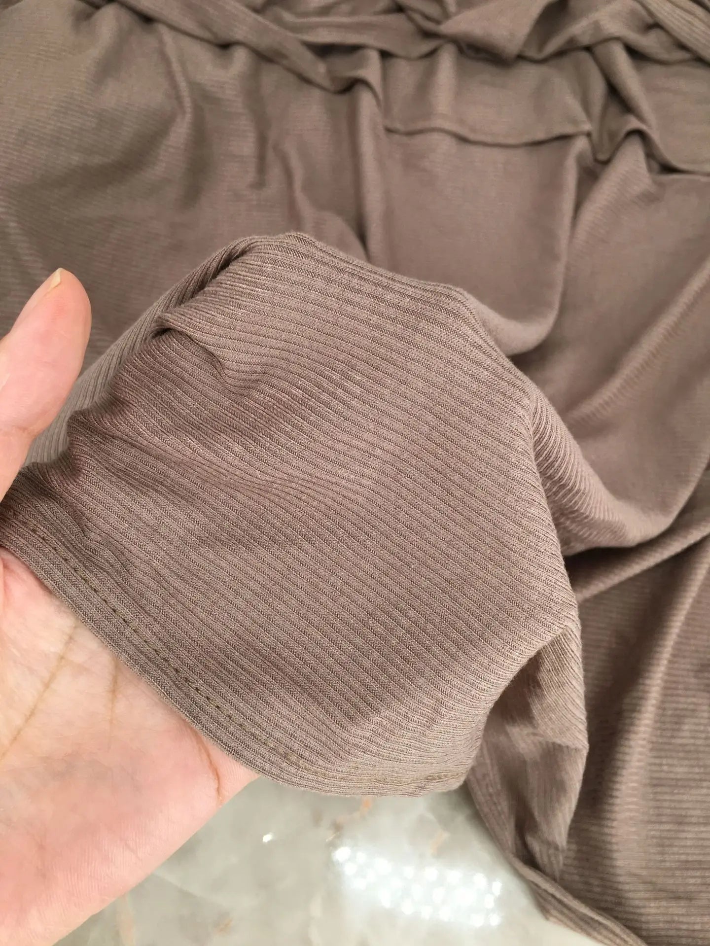 Premium Bamboo Ribbed Jersey Hijab Scarf for Women Elastic Breathable Thread Knitted Scarf Women Soft Striped Headscarf Bandana