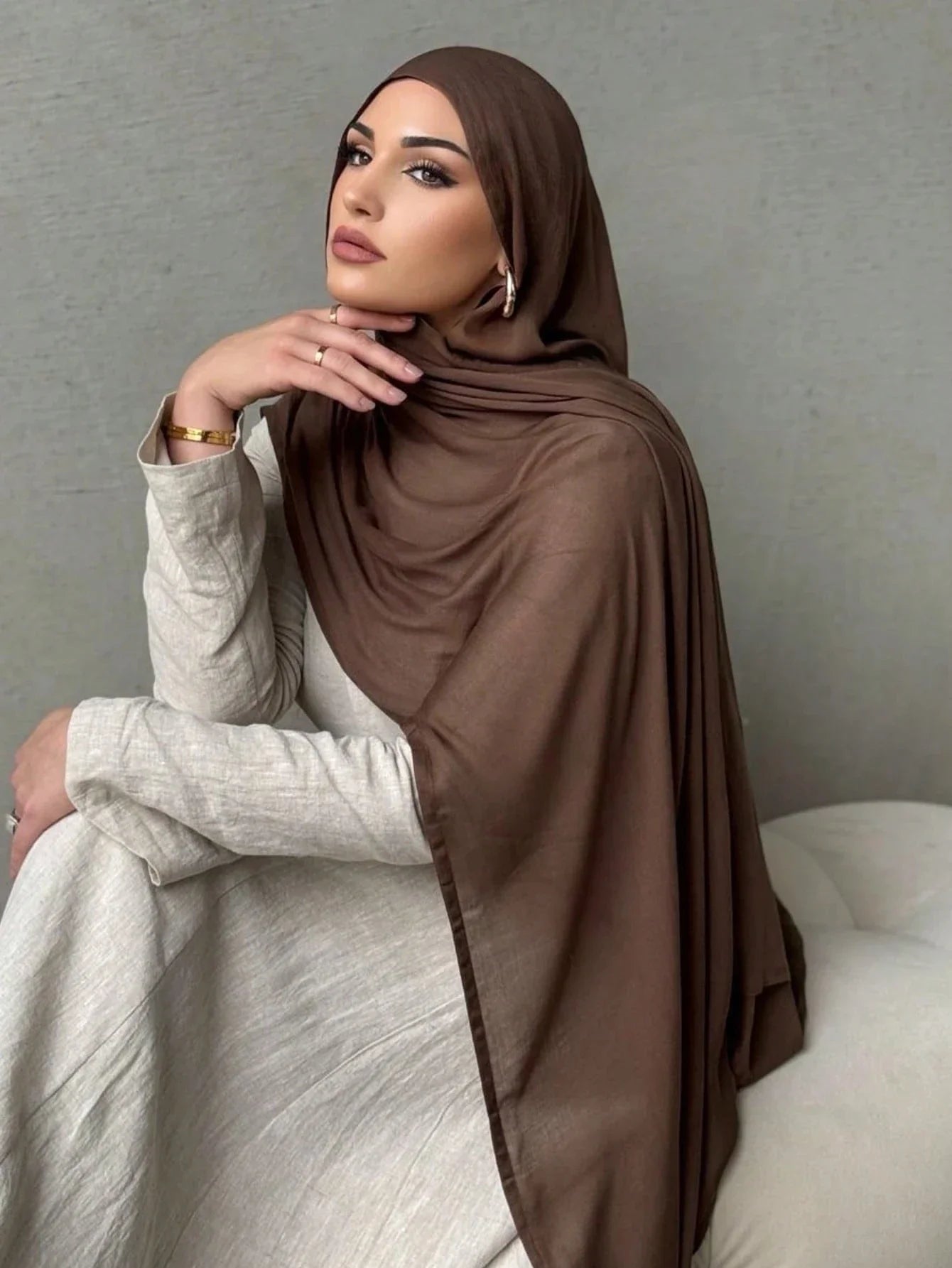 70*180cm Women Plain Solid Color Rayon Cotton Modal Hijab Scarf Lady High Quality Wraps Shawls Muslim Headband Islamic Scarves