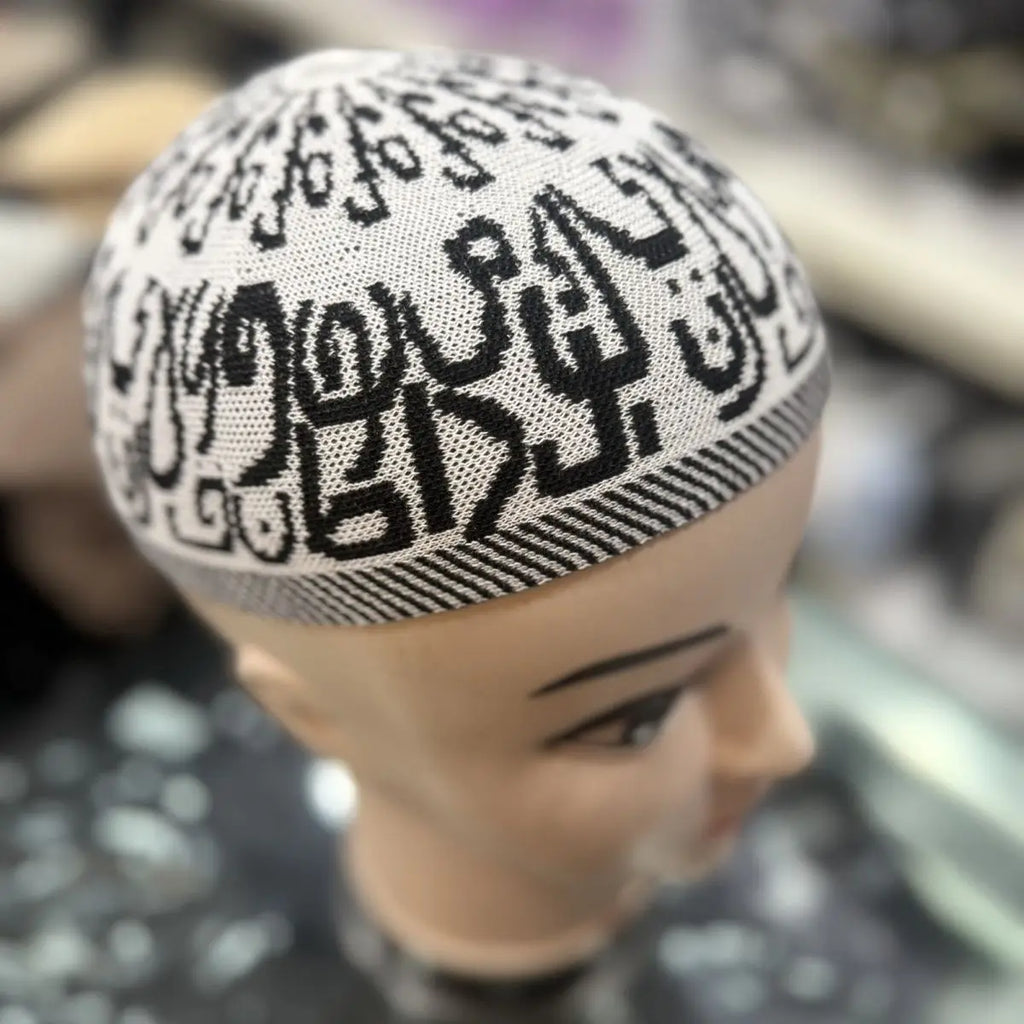 Ethnic Hats for Africa Men Knitted Cap Eid Prayer Khaki Street Melon Hat Fashion Classic Islam Beanies Kuki Caps Male 54-59cm