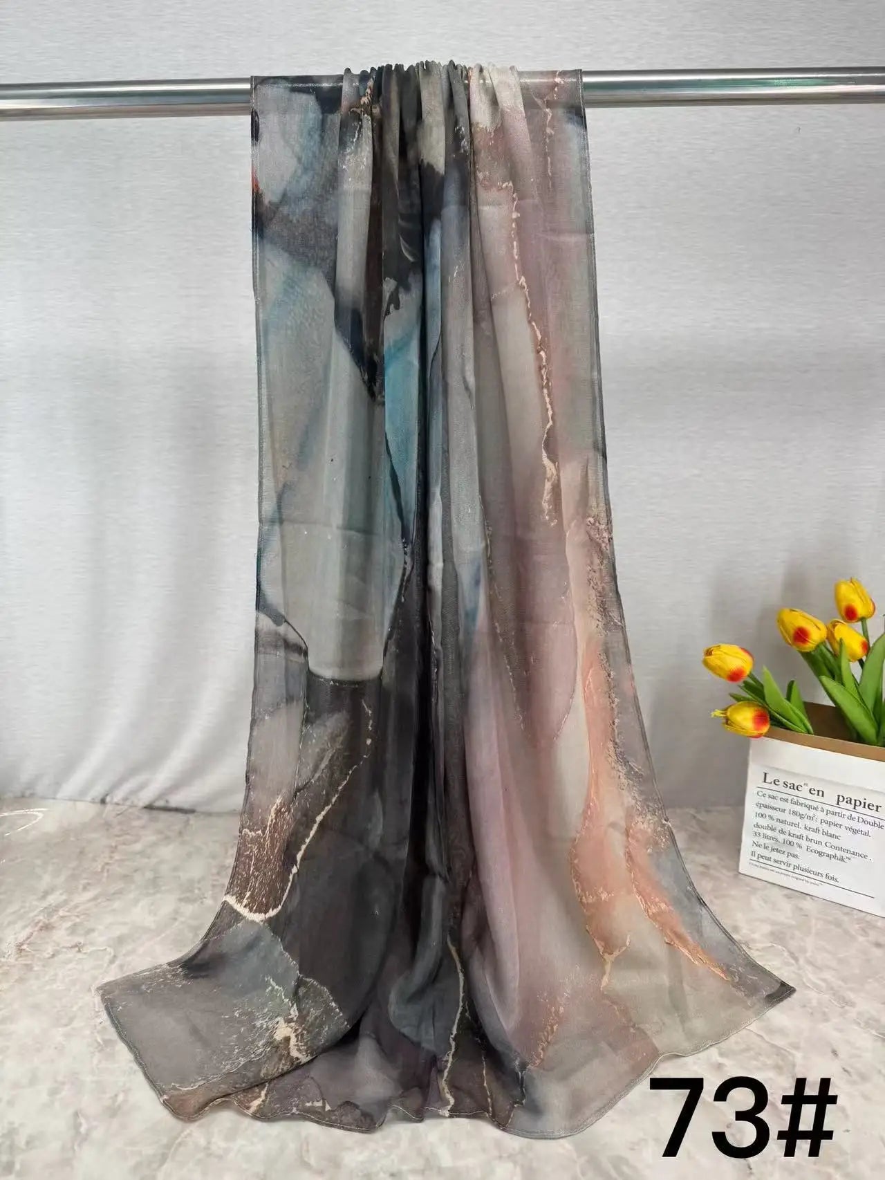 168colors Modal Print Hijab Scarf Premium Soft Breathable Muslim Fashion Headscarf Head Scarf Headwraps for Women Hijabs Turban