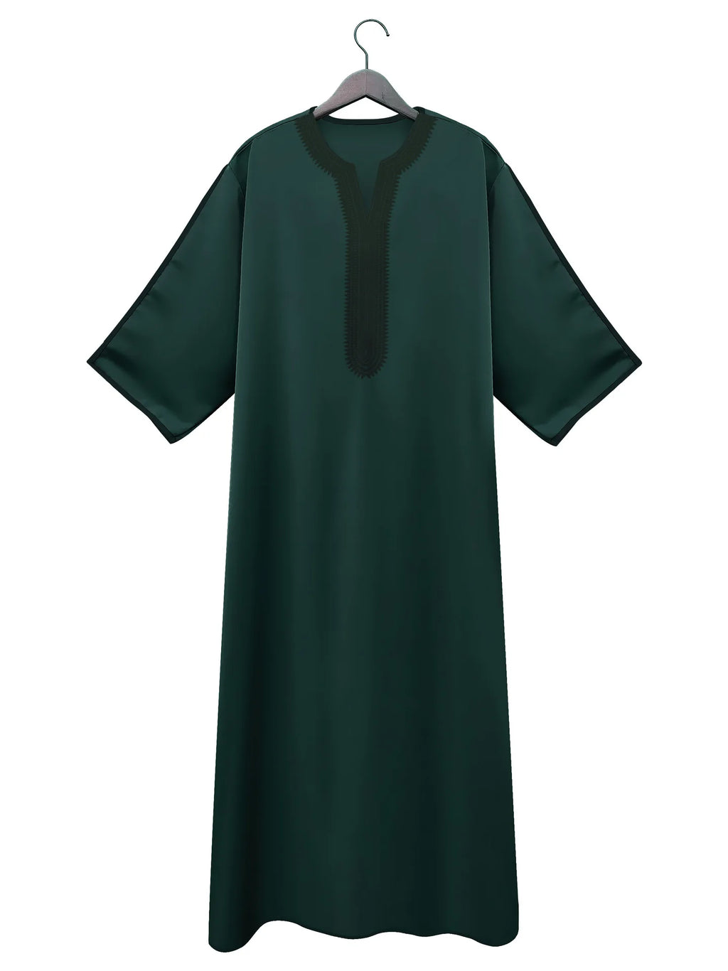 Men's Long Sleeve Muslim Abaya Islamic Dress Moroccan Thobe Jubba Kandora Djellaba Middle Eastern Saudi Clothing Casual Polyester Blend