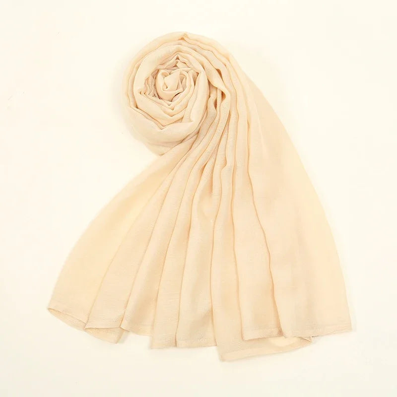 70*180cm Women Plain Solid Color Rayon Cotton Modal Hijab Scarf Lady High Quality Wraps Shawls Muslim Headband Islamic Scarves