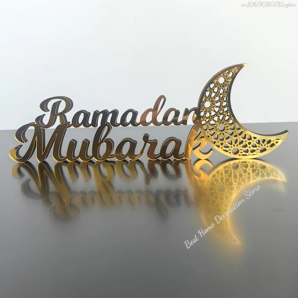 Ramadan Bismillah Acrylic Wooden Ornament Eid Mubarak Home Decoration Islamic Muslim Party Supplies Alhamdulillah Mashallah 2025