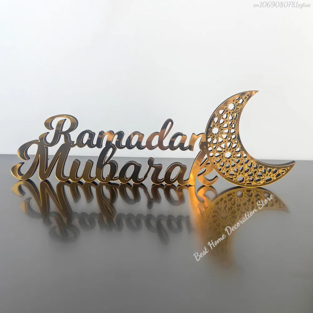 Ramadan Bismillah Acrylic Wooden Ornament Eid Mubarak Home Decoration Islamic Muslim Party Supplies Alhamdulillah Mashallah 2025