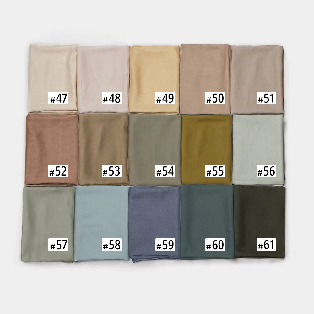 colors Modal Hijab Scarf Rayon Cotton Hijabs for Women Plain Shawls Scarf Muslim Fashion Headscarf Islamic Turban Headband
